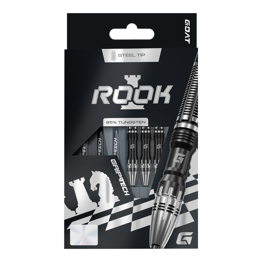 Dardos de acero GOAT Rook Das Bild zeigt GOAT Rook Steeldarts. Es handelt sich um hochwertige Steeldart-Pfeile.