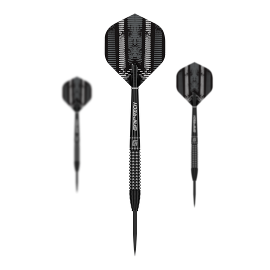 Das Bild zeigt das Set GOAT Sprocket MKIII Bomb Steeldarts. Abgebildet sind mehrere Dartpfeile als Set.