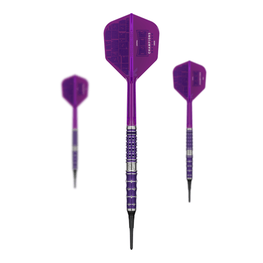 Auf diesem Bild ist ein Set der Target Japan The Miracle GEN7 Constructors Champions Limited Darts - 21,5g zu sehen. Die Darts sind limitiert und besonders für Sammler interessant.