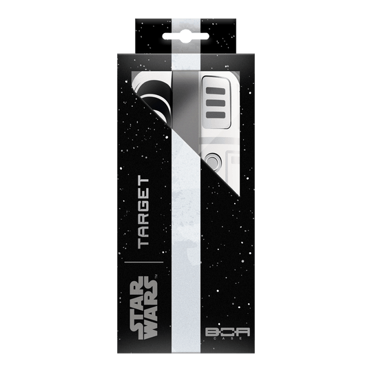 Estuche para dardos Target Star Wars Boa - Stormtrooper Zu sehen ist das Target Star Wars Boa Dartcase mit Stormtrooper-Motiv. Das Etui ist praktisch für den Transport und die sichere Aufbewahrung von Darts.