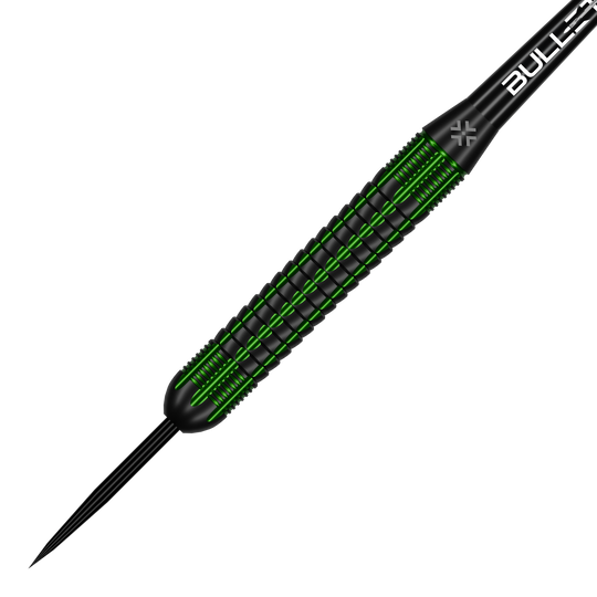 Dardos de acero de latón Bullet Gator - 22 g Das Produkt Bullet Gator Brass Steeldarts - 22g wird dargestellt. Diese Darts eignen sich für das Steeldarts-Spiel.
