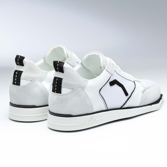 Zapatos De Dardos De Cuero Textil Triple20 - Blanco Negro