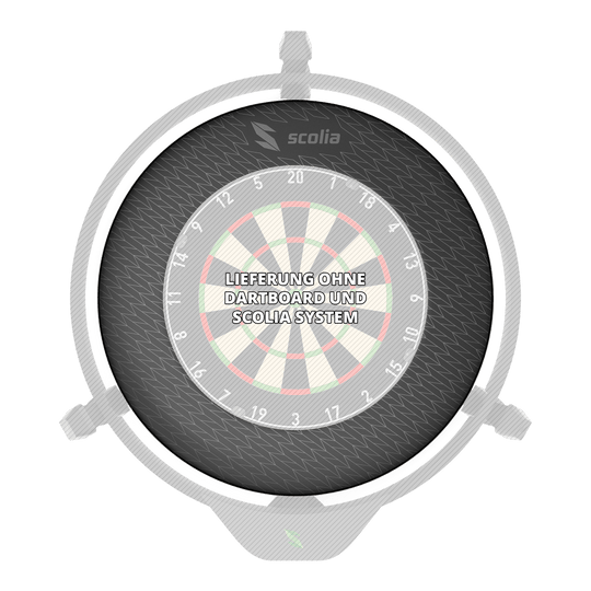 Scolia Stealth Dartboard Surround Dieses Bild zeigt das Scolia Stealth Dartboard Surround. Es wird zum Auffangen von Dartpfeilen verwendet.