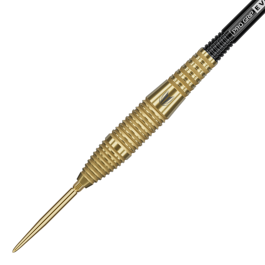 Dardos de acero Target Bolide Envy 05 Swiss Point Hier sieht man die Target Bolide Envy 05 Swiss Point Steeldarts. Die Darts werden aus einer anderen Perspektive gezeigt, sodass das Design gut erkennbar ist.