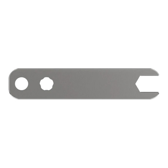 Herramienta de destornillador de punta Caliburn EVO Abgebildet ist ein Werkzeug namens Point Driver Tool Lite. Das Tool ist für das Einsetzen von Dartspitzen geeignet.