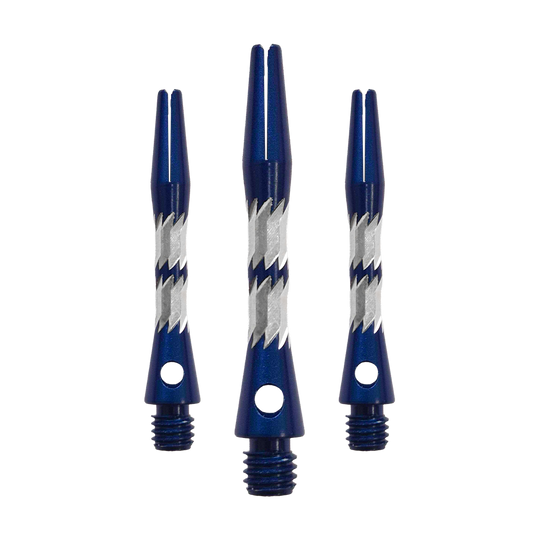 Ejes de aluminio Bulls NL Minor - Azul - 33 mm Zu sehen ist ein Set Bulls NL Minor Aluminium Shafts in Blau mit 33 mm Länge. Diese Aluminiumschäfte werden für Darts verwendet.