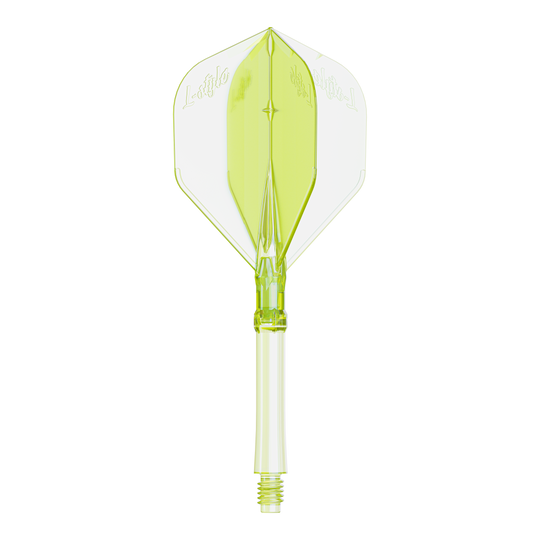Luces L-Style L-System - Amarillo neón Abgebildet ist ein Dartflight in Neon-Gelb, große Größe, für das L-Style L-System. Das Produkt ist speziell für Dartspieler entwickelt.