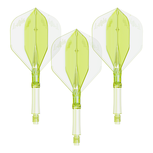 Luces L-Style L-System - Amarillo neón Hier ist ein Set Dart Flights in Neon-Gelb, mittlere Größe zu sehen. Die Flights sind für das L-Style L-System bestimmt.