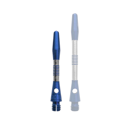Ejes de aluminio Bulls NL Cetra - Azul Ein einzelner blauer Aluminium Dart Schaft, 34mm lang, ist im Bild. Dieser Schaft eignet sich für Dart-Liebhaber und Bastler.