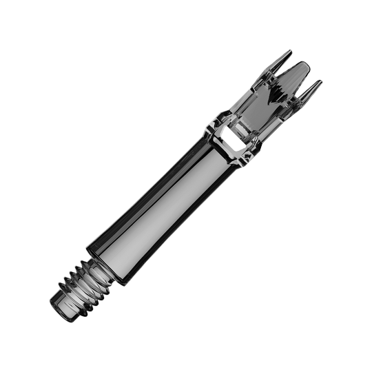 Ejes de repuesto L-Style L-System - Negro transparente Mehrere schwarze transparente Ersatzshafts sind zu sehen. Die Shafts liegen geordnet nebeneinander.
