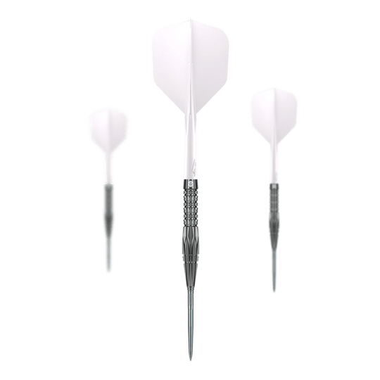 Dardos de acero Caliburn Prisma P1 - 19,5 g Das Bild zeigt die Caliburn Prisma Steeldarts - 19,5g. Diese Steeldarts sind ein hochwertiges Produkt für Dartspieler.