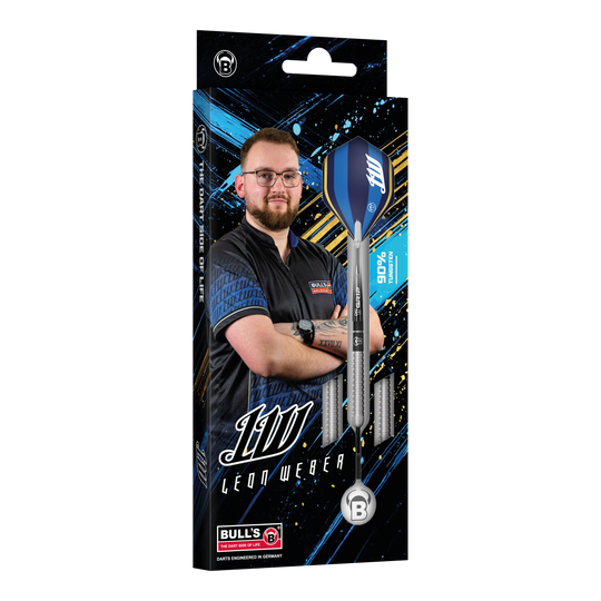 Dardos de acero Bulls Leon Weber Abgebildet sind die Bulls Leon Weber Steeldarts. Sie überzeugen durch ihr spezielles Design und ihre Qualität.