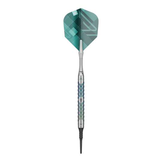 Dardos blandos Target Rove 10 Ein einzelner Target Rove 10 Softdart ist im Bild zu sehen. Die Oberfläche und Konturen sind gut zu erkennen.