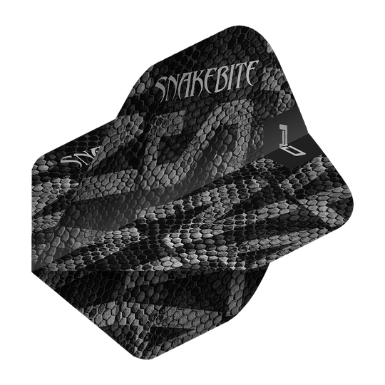 Zu sehen sind die Red Dragon Pro Player Premium Peter Wright Black Mamba Premium No2 Standard Flights aus einer anderen Perspektive. Die Flights zeichnen sich durch hohe Qualität aus.