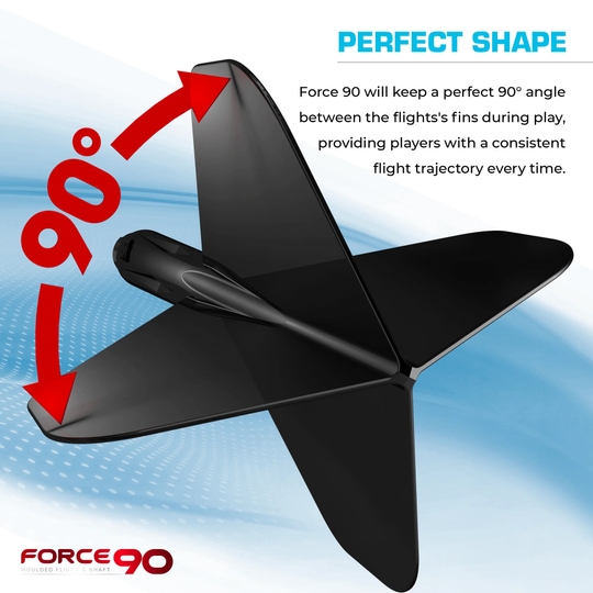 Sistema de eje de vuelo Mission Force 90 No6 - Transparente Das Bild zeigt das Mission Force 90 No6 Flight-Shaft-System in klarer Ausführung. Das System hält einen perfekten 90°-Winkel zwischen den Flügeln für eine konstante Flugbahn.