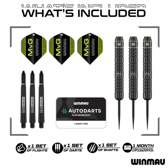 Dardos de acero Winmau Michael Van Gerwen Core Brass - 21 g