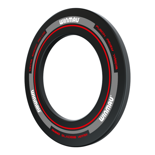 Marco para diana Winmau Advance - Negro Rojo Das Bild zeigt das Winmau Advance Dartboard Surround in Schwarz und Rot. Es ist ein Schutzring, der um eine Dartscheibe gelegt wird, um die Wand vor Pfeilen zu schützen.