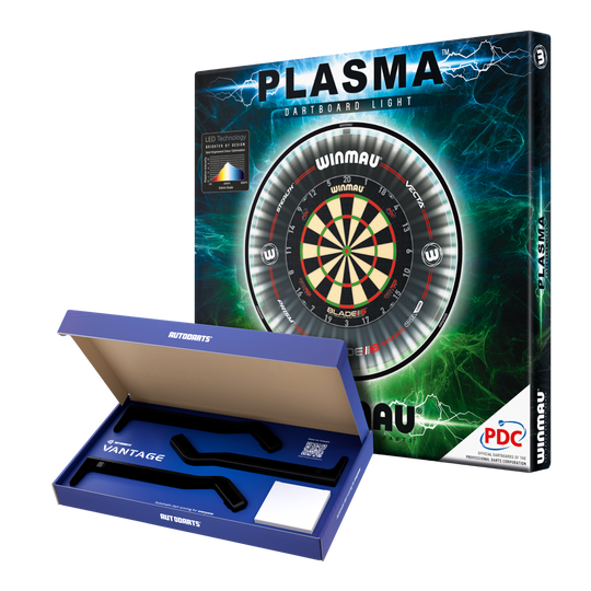 Sistema de puntuación automática Autodarts Vantage Das Bild zeigt das Autodarts Vantage Auto-Scoring-System. Es ist wahrscheinlich ein System zur automatischen Auswertung von Dartergebnissen.