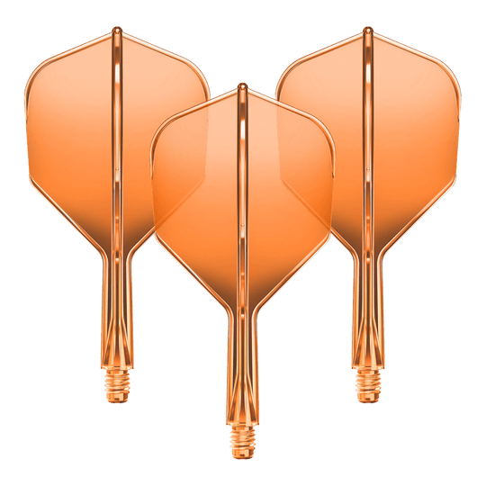 Sistema de eje de vuelo GOAT A1R No6 - Naranja neón Gezeigt wird ein Flight-Shaft-System für Darts in Neonorange mit einer Länge von 19mm. Das Set gehört vermutlich zur GOAT A1R No6 Serie.