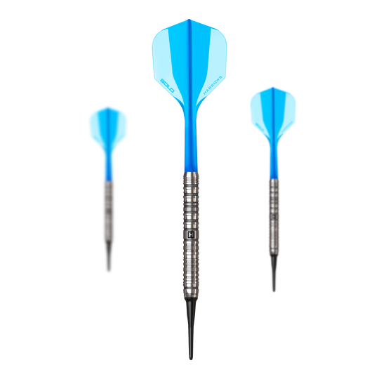 Harrows Flux Softdarts - 20g Harrows Flux Softdarts mit 20g sind im Set abgebildet. Das Set ist sportlich und stilvoll arrangiert.