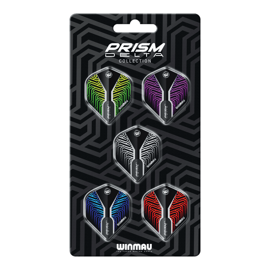 Colección de vuelos estándar Winmau Prism Delta No2 Zu sehen ist die Winmau Prism Delta No2 Standard Flight Collection. Diese Flights eignen sich bestens für präzise Dartspiele.