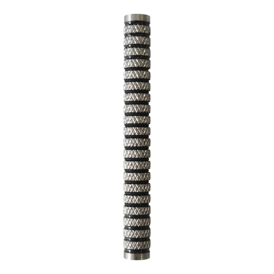 Barriles de dardos blandos McDart Black Ring con moleteado - 18 g Zu sehen sind die McDart Black Ring Knurled Softdart Barrels - 18g. Das Bild illustriert das Produkt mit schwarzen Rillen für einen besseren Halt.