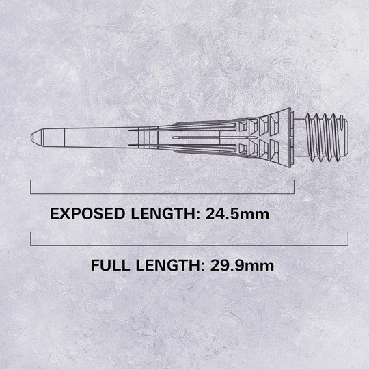 Paquete de 30 puntas de dardos Target Cryo Soft - Negro Das Bild zeigt die Target Cryo Softdartspitzen im 30er Pack in Schwarz. Diese Pfeilspitzen sind für Softdarts geeignet.