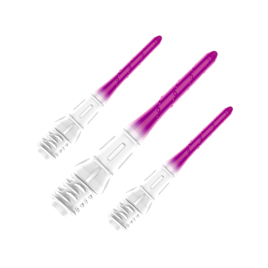 Puntas de dardos degradadas Lippoint Premium estilo L (paquete de 30) Dieses Bild zeigt ein Set der L-Style Premium Lippoint Gradiation Dartspitzen 30er Pack Grape. Mehrere Dartspitzen sind zusammen abgebildet.