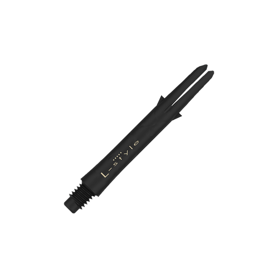Ejes de carbono estilo L Dies ist ein schwarzer Carbon-Schaft für Dartpfeile der Marke L-Style. Der Schaft ist 39 mm lang und hat kein Kappen-Ende.