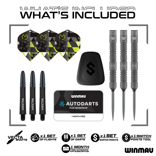 Dardos de acero Winmau Michael Van Gerwen TS Switch Point