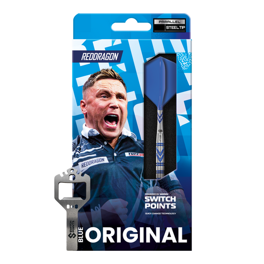 Dardos de acero Red Dragon Gerwyn Price Blue Original Switch Point Gezeigt werden hier die Red Dragon Gerwyn Price Blue Original Switch Point Steeldarts. Das Modell bietet eine zuverlässige Handhabung und modernes Design.