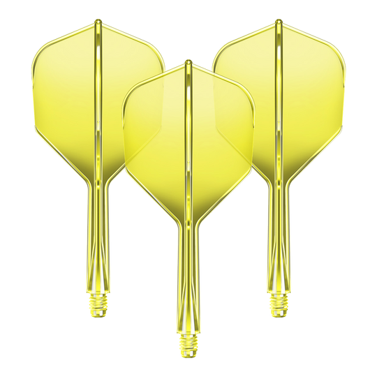 Sistema de eje de vuelo GOAT A1R No6 - Amarillo neón Das Bild zeigt das Flight-Shaft-System GOAT A1R No6 in Neon-Gelb mit einer Länge von 26mm. Es handelt sich um ein Set für Dartpfeile.