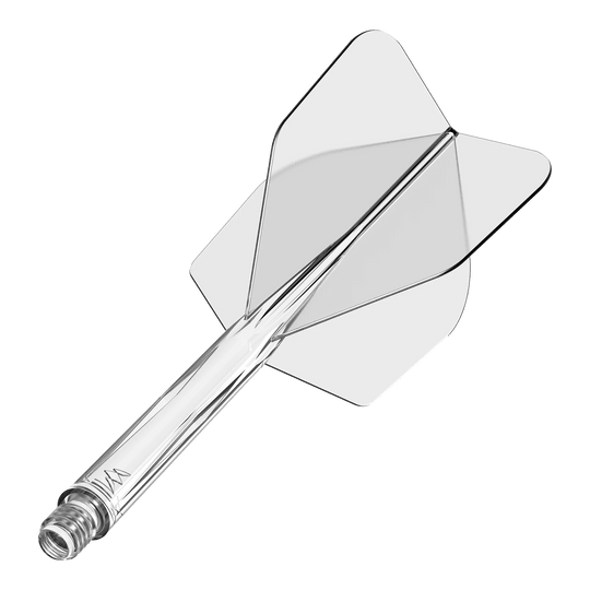 Sistema de eje de vuelo Mission Force 90 No6 - Transparente Das Bild zeigt das Produkt "Mission Force 90 No6 Flight-Shaft-System - Clear". Es handelt sich um ein durchsichtiges Flightsystem für Darts.