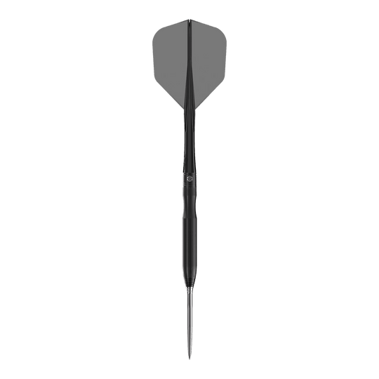 Hier ist der Caliburn Chord C1 Steeldart mit 21,5g zu sehen. Der Dartpfeil ist aus der Nähe fotografiert.