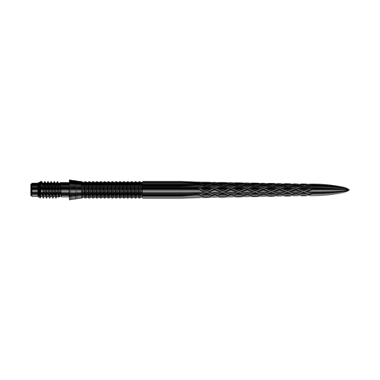 Puntas de dardo Mission R2.5 Rapid Point DSX - Negras Zu sehen sind schwarze Dartspitzen mit einer Länge von 40mm. Diese Dartspitzen eignen sich für Darts.