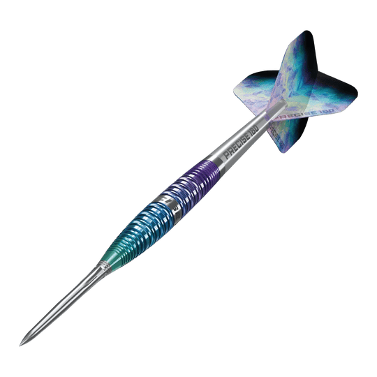 Dardos de acero Precise 180 Northern Lights Abgebildet sind die Precise 180 Northern Lights Steeldarts. Die Steeldarts zeichnen sich durch ihr spezielles Design aus.