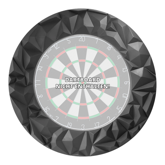 Tablero de dardos 3D Precise 180 Surround Subterra - Grafito Das Produkt Precise 180 3D Dartboard Surround Subterra - Graphite wird hier dargestellt. Es schützt Ihre Wand und wertet das Dartboard optisch auf.