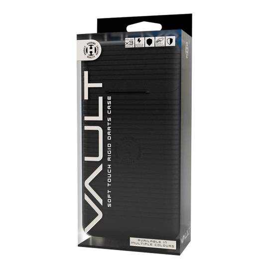 Estuche para dardos Harrows Vault Zu sehen ist das Harrows Vault Dartcase. Es handelt sich um ein robustes Etui zur sicheren Aufbewahrung von Darts.