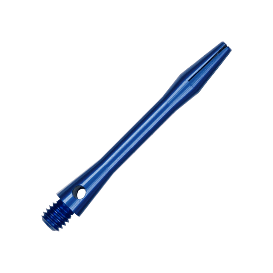 Ejes de aluminio - Azul Ein einzelner blauer Aluminiumschaft ist im Bild zu erkennen. Er ist passend für handelsübliche Dartpfeile.