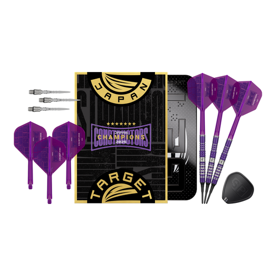 Dardos Target Japan Sirius GEN4 Constructors Champions Limited - 21 g Target Japan Sirius GEN4 Constructors Champions Limited Darts, 21g Version. Das Produktfoto zeigt das gesamte Dart-Set.