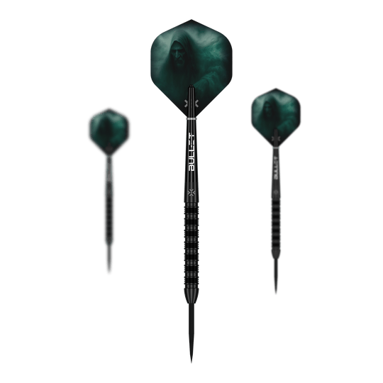 Dardos de acero Bullet Shadow Abgebildet ist das Set Bullet Shadow Steeldarts. Das Set besteht aus mehreren Steeldarts mit elegantem Aussehen.