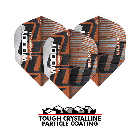 Harrows Silica Luke Woodhouse Serie 3 No6 Vuelos Harrows Silika Luke Woodhouse Series 3 No6 Flights ist auf diesem Bild zu sehen. Es handelt sich um einen Flight für Dartpfeile.