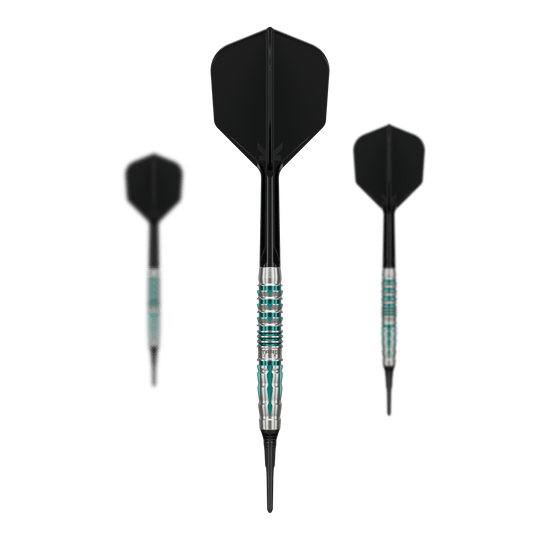Dardos blandos Target Black Marque Pierce - 18,5 g Hier wird das Set der Target Black Marque Pierce Softdarts - 18,5g abgebildet. Das Set eignet sich perfekt für ambitionierte Dartspieler.