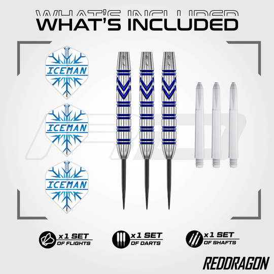 Red Dragon Gerwyn Price Dardos de acero y latón - 21 g Red Dragon Gerwyn Price Brass Steeldarts - 21 g sind auf dem Bild abgebildet. Diese Darts haben ein klassisches Messingdesign.