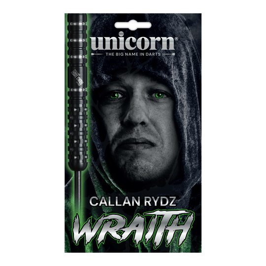 Dardos de acero Unicorn Wraith Callan Rydz - 23 g Das Foto zeigt Unicorn Wraith Callan Rydz Steeldarts - 23g. Die Darts sind für professionelle Spieler geeignet.