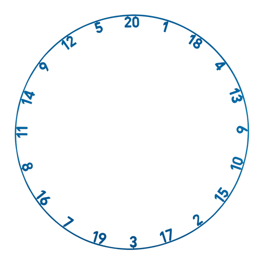Diana de dardos Precise 180 Endorphine de acero con anilla numérica - Azul Ártico Das Precise 180 Endorphine Steeldartboard mit Nummernring in Arctic Blue ist abgebildet. Das Bild zeigt das Dartboard aus einer anderen Perspektive.