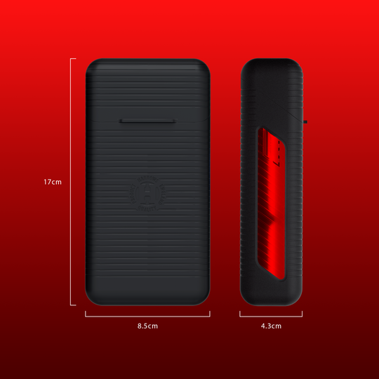Estuche para dardos Harrows Vault Abgebildet ist ein Harrows Vault Dartcase in Rot. Das Bild präsentiert das Dartcase aus einer anderen Perspektive.