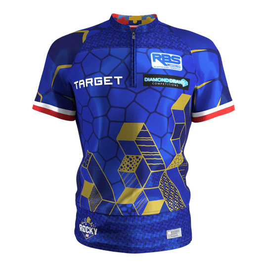 Camiseta Target Josh Rock Dart 2027 Das Produkt auf dem Bild ist das Target Josh Rock Dartshirt 2027. Es richtet sich an professionelle und Hobby-Dartspieler.