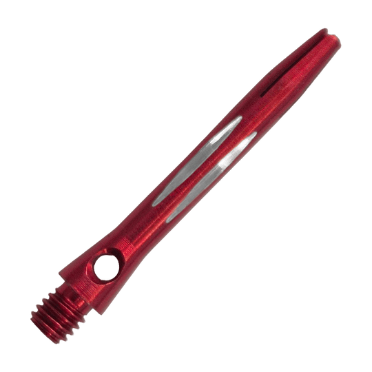 Ejes de aluminio con corte de diamante - Rojo - 35 mm Zu sehen ist der Diamond Cut Aluminium Shafts - Rot - 35mm. Der Schaft besteht aus rot lackiertem Aluminium und hat ein Diamantschliff-Design.