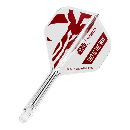 Set Target Star Wars K-Flex Mandalorian No2 Vuelos estándar Abgebildet ist das Produkt mit dem Dateinamen 410621_Target_StarWars_K-Flex_ThisIsTheWay_No2_Standard_Flights_26mm_1b. Das Produkt steht im Zusammenhang mit Star Wars und der Phrase 'This is the Way'.